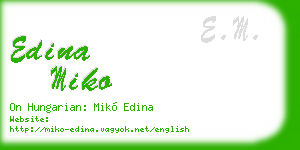 edina miko business card